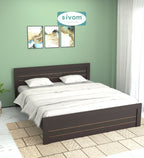 Sivom SIVOM Scandi Box Bed without Storage Engineered Wood King Bed for Modern Homes | Elegant Design & Premium Finish