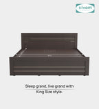 Sivom SIVOM Scandi Box Bed without Storage Engineered Wood King Bed for Modern Homes | Elegant Design & Premium Finish
