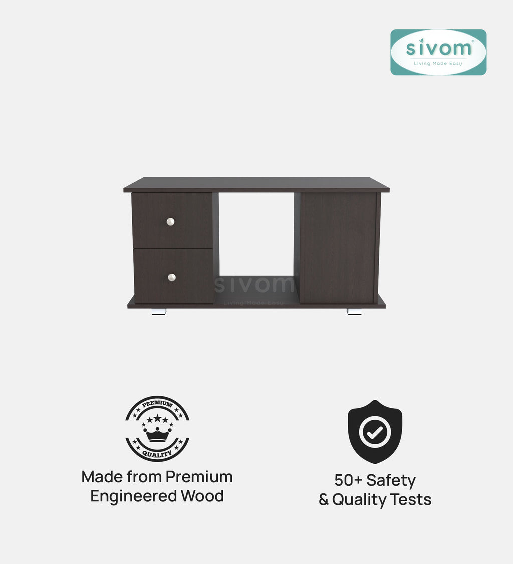SIVOM Scarf Multipurpose Centre Table / Engineered Wood Coffee Table for Modern Homes | Elegant Design & Premium Finish