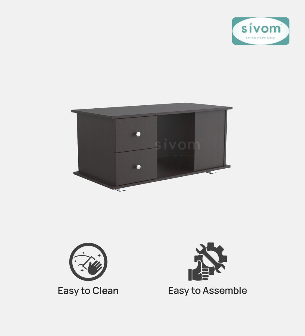SIVOM Scarf Multipurpose Centre Table / Engineered Wood Coffee Table for Modern Homes | Elegant Design & Premium Finish