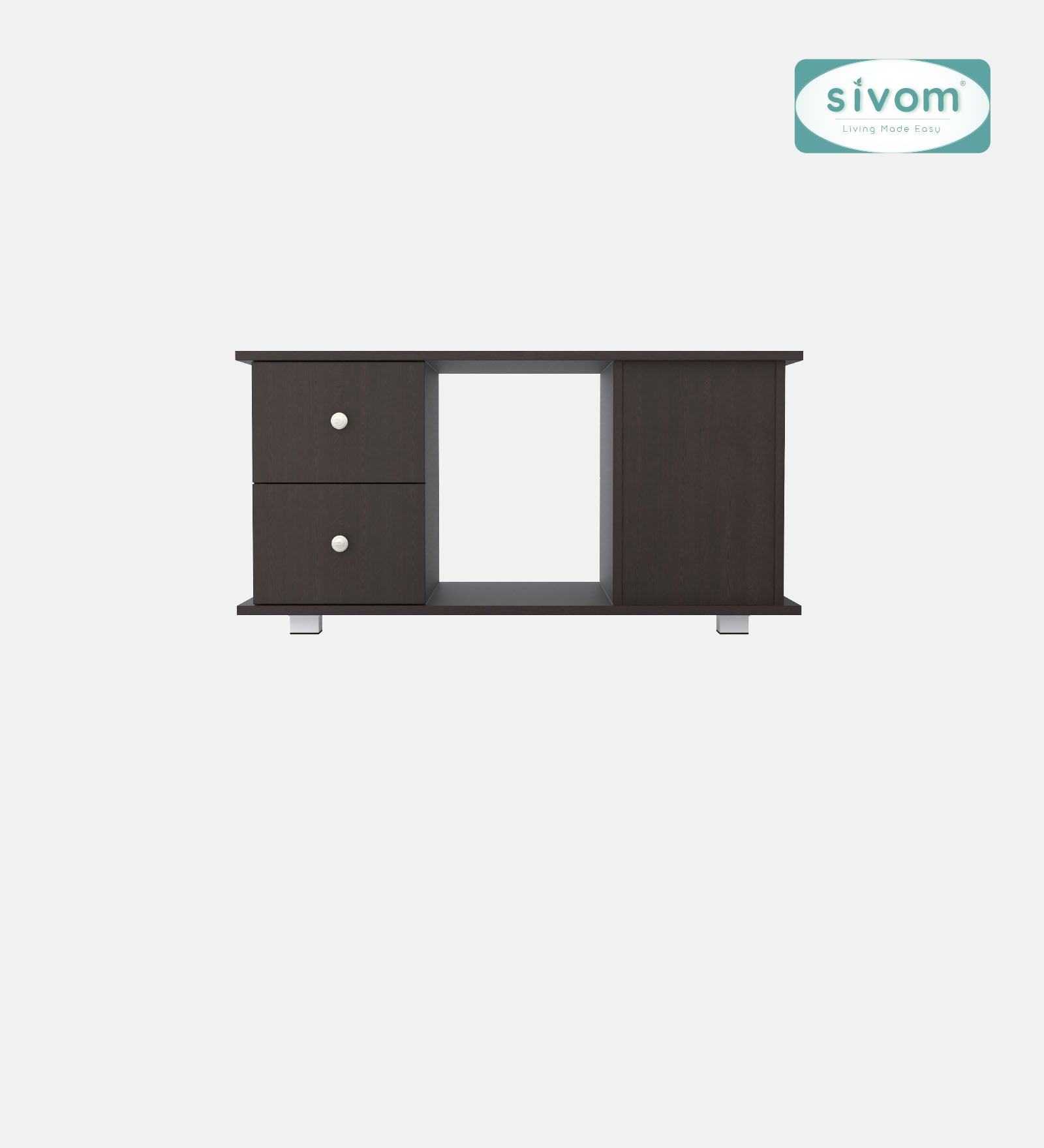 SIVOM Scarf Multipurpose Centre Table / Engineered Wood Coffee Table for Modern Homes | Elegant Design & Premium Finish