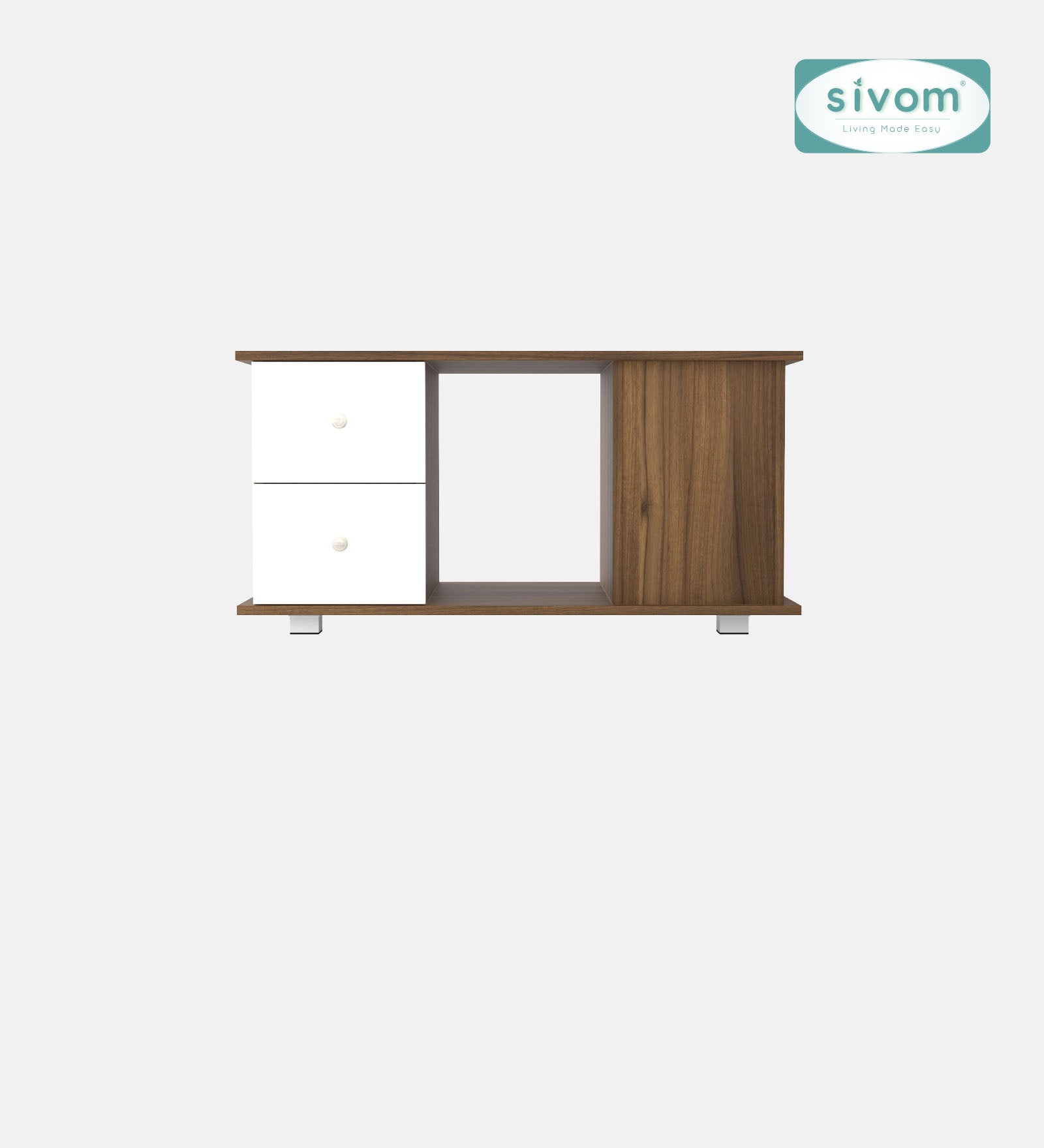 SIVOM Scarf Multipurpose Centre Table / Engineered Wood Coffee Table for Modern Homes | Elegant Design & Premium Finish