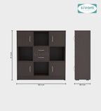 Sivom SIVOM Settle Multipurpose Storage Unit/ Engineered Wood Free Standing Cabinet for Modern Homes | Elegant Design & Premium Finish