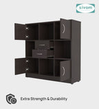 Sivom SIVOM Settle Multipurpose Storage Unit/ Engineered Wood Free Standing Cabinet for Modern Homes | Elegant Design & Premium Finish