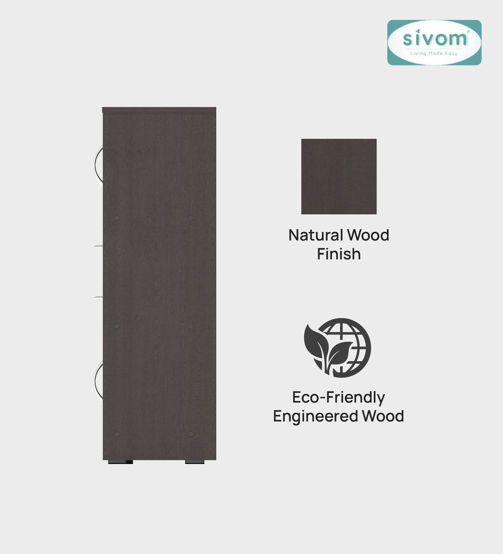 Sivom SIVOM Settle Multipurpose Storage Unit/ Engineered Wood Free Standing Cabinet for Modern Homes | Elegant Design & Premium Finish