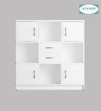 Sivom SIVOM Settle Multipurpose Storage Unit/ Engineered Wood Free Standing Cabinet for Modern Homes | Elegant Design & Premium Finish
