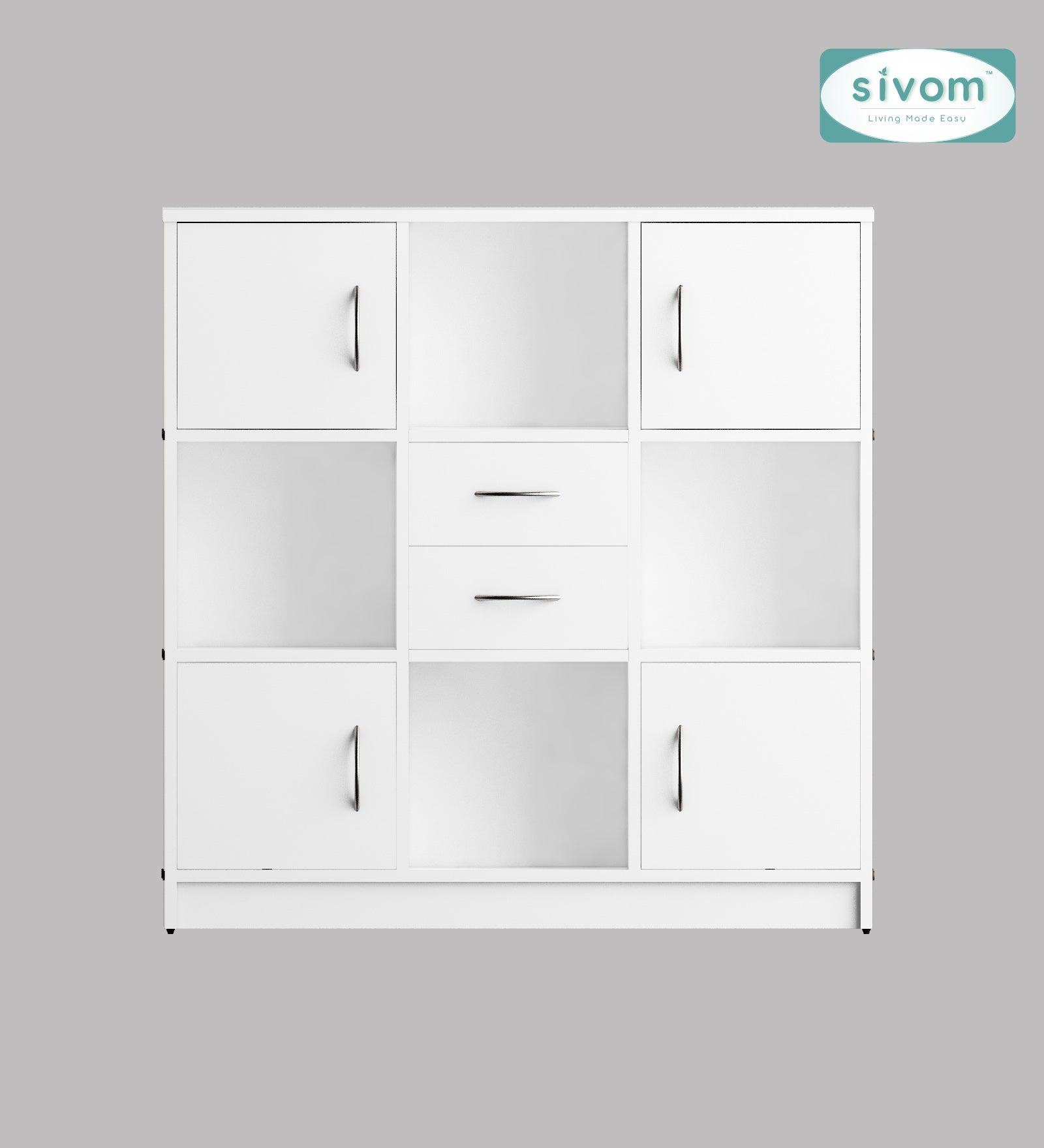 Sivom SIVOM Settle Multipurpose Storage Unit/ Engineered Wood Free Standing Cabinet for Modern Homes | Elegant Design & Premium Finish