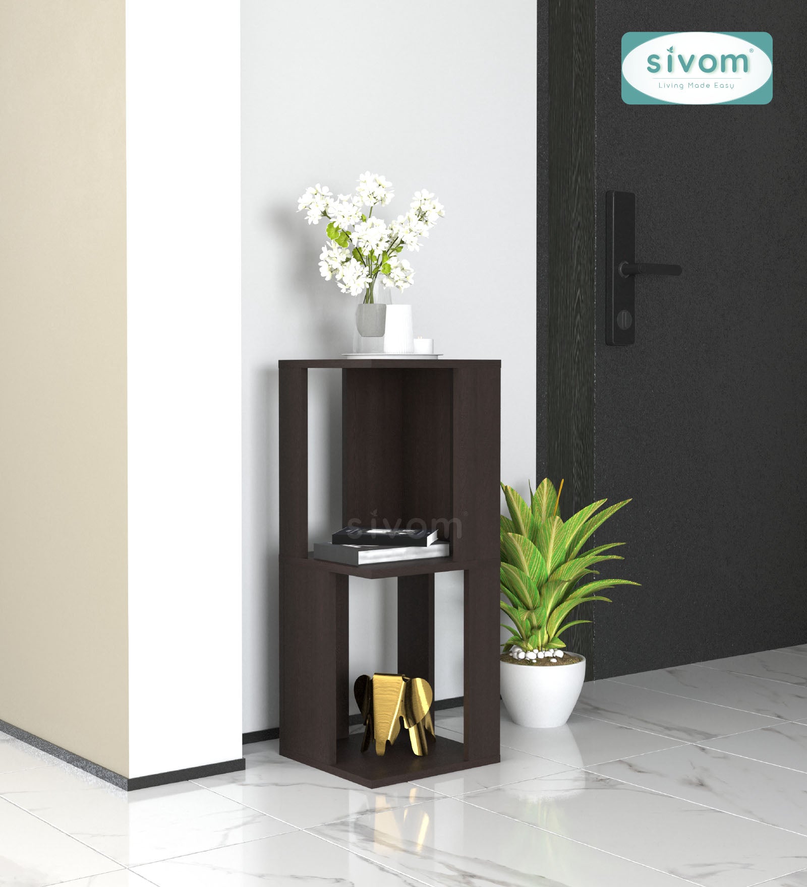 Sivom SIVOM Sleek Multipurpose Storage Unit/ Engineered Wood Side Table for Modern Homes | Elegant Design & Premium Finish