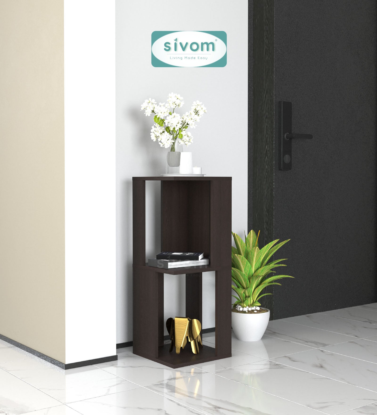 Sivom SIVOM Sleek Multipurpose Storage Unit/ Engineered Wood Side Table for Modern Homes | Elegant Design & Premium Finish