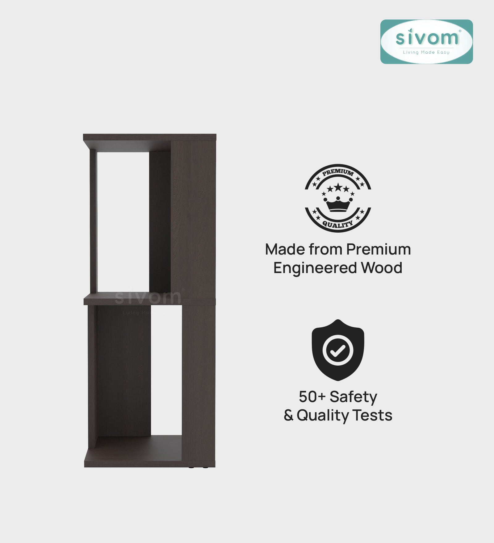 Sivom SIVOM Sleek Multipurpose Storage Unit/ Engineered Wood Side Table for Modern Homes | Elegant Design & Premium Finish