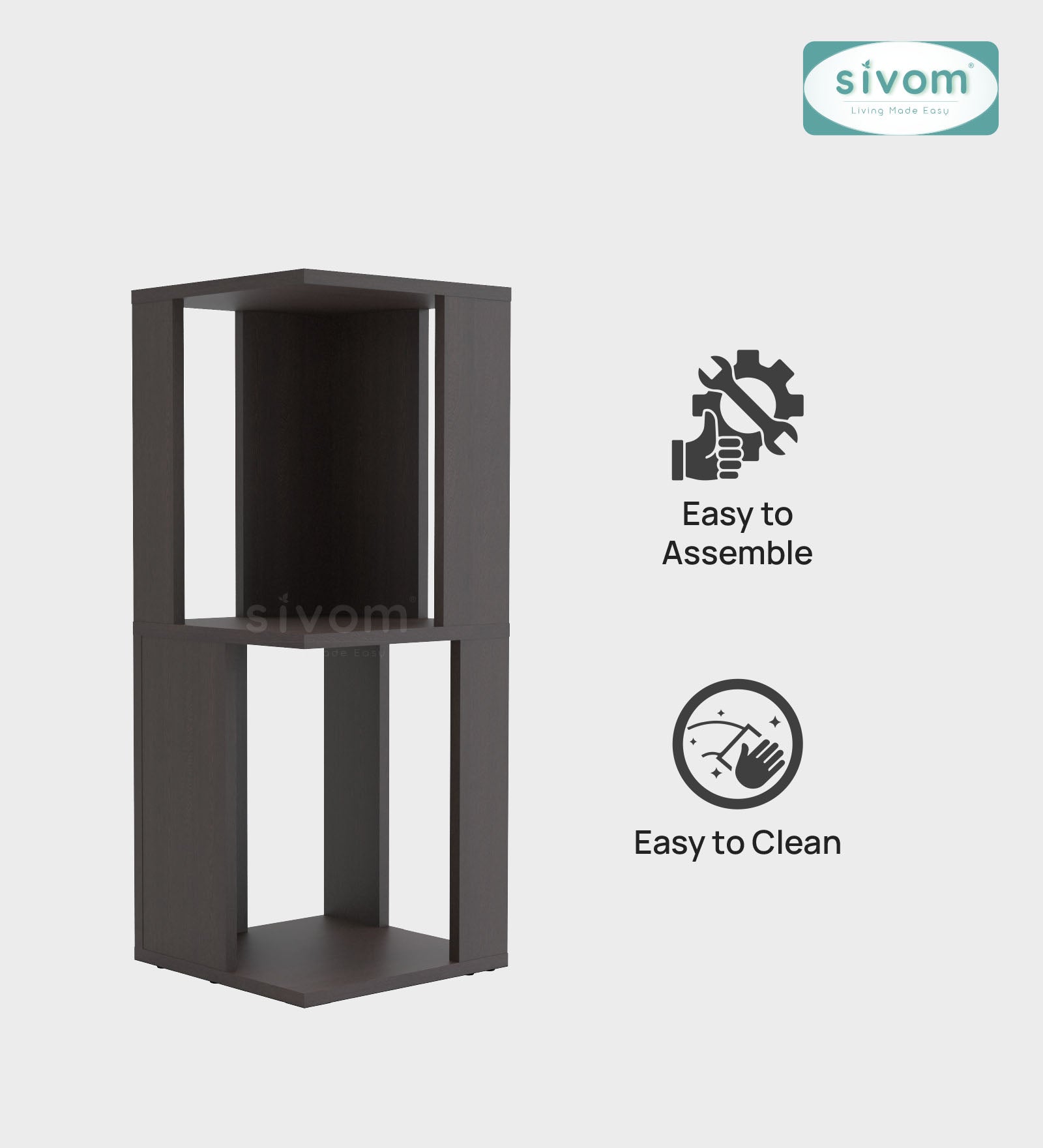 Sivom SIVOM Sleek Multipurpose Storage Unit/ Engineered Wood Side Table for Modern Homes | Elegant Design & Premium Finish