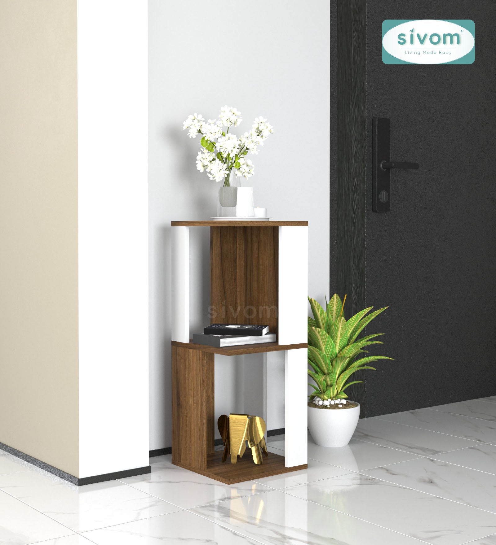 Sivom SIVOM Sleek Multipurpose Storage Unit/ Engineered Wood Side Table for Modern Homes | Elegant Design & Premium Finish