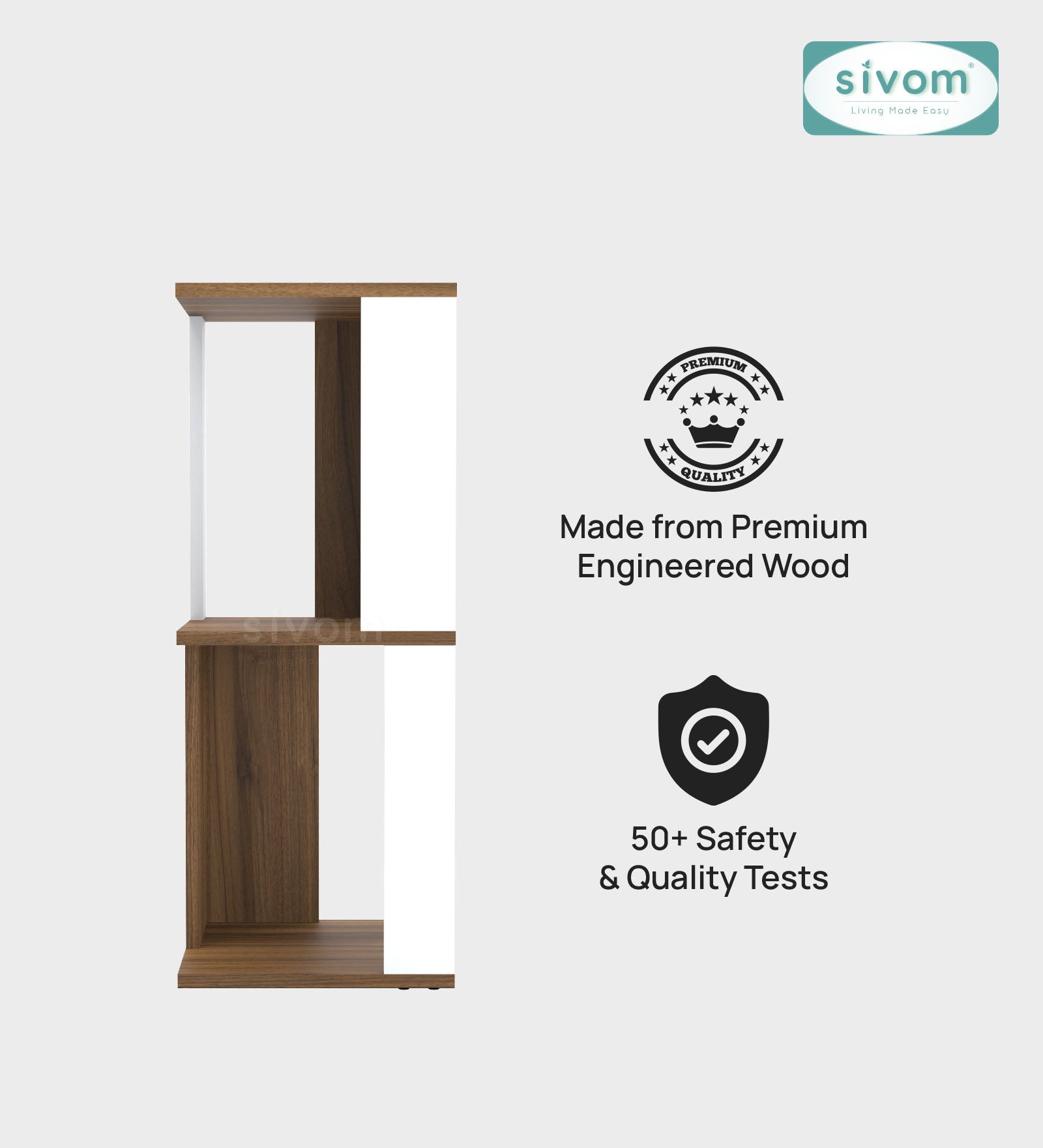 Sivom SIVOM Sleek Multipurpose Storage Unit/ Engineered Wood Side Table for Modern Homes | Elegant Design & Premium Finish