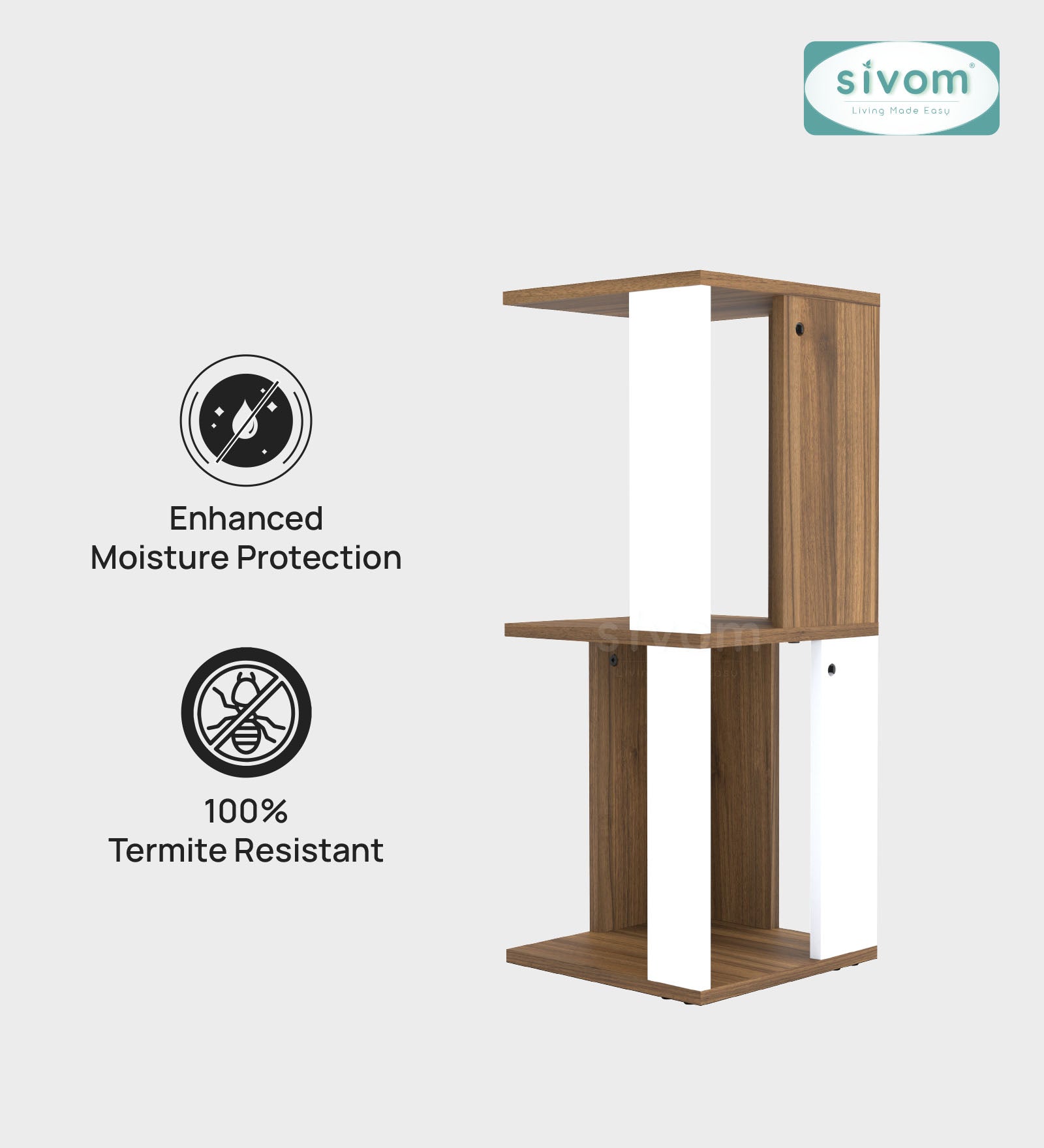 Sivom SIVOM Sleek Multipurpose Storage Unit/ Engineered Wood Side Table for Modern Homes | Elegant Design & Premium Finish