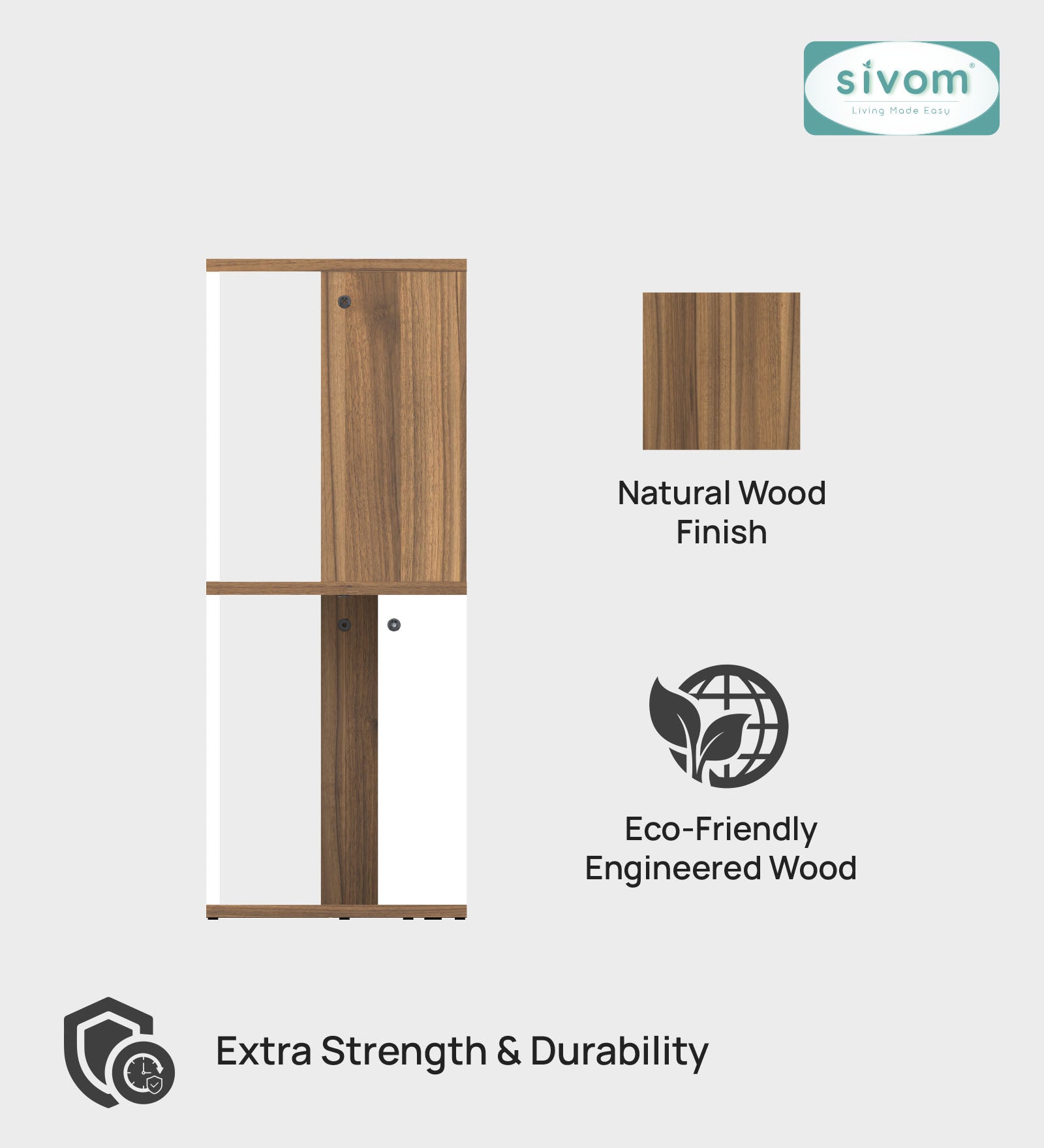 Sivom SIVOM Sleek Multipurpose Storage Unit/ Engineered Wood Side Table for Modern Homes | Elegant Design & Premium Finish