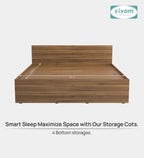 Sivom furniture SIVOM Sleepy Bed with Storage Engineered Wood King Bed Engineered Wood King Bed (Delivery Condition - Knock Down)