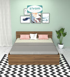 Sivom furniture SIVOM Sleepy Bed with Storage Engineered Wood King Bed Engineered Wood King Bed (Delivery Condition - Knock Down)