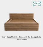 Sivom furniture SIVOM Sleepy Bed with Storage Engineered Wood King Bed Engineered Wood King Bed (Delivery Condition - Knock Down)