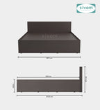 Sivom furniture SIVOM Sleepy Bed with Storage Engineered Wood King Bed Engineered Wood King Bed (Delivery Condition - Knock Down)