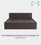 Sivom furniture SIVOM Sleepy Bed with Storage Engineered Wood King Bed Engineered Wood King Bed (Delivery Condition - Knock Down)