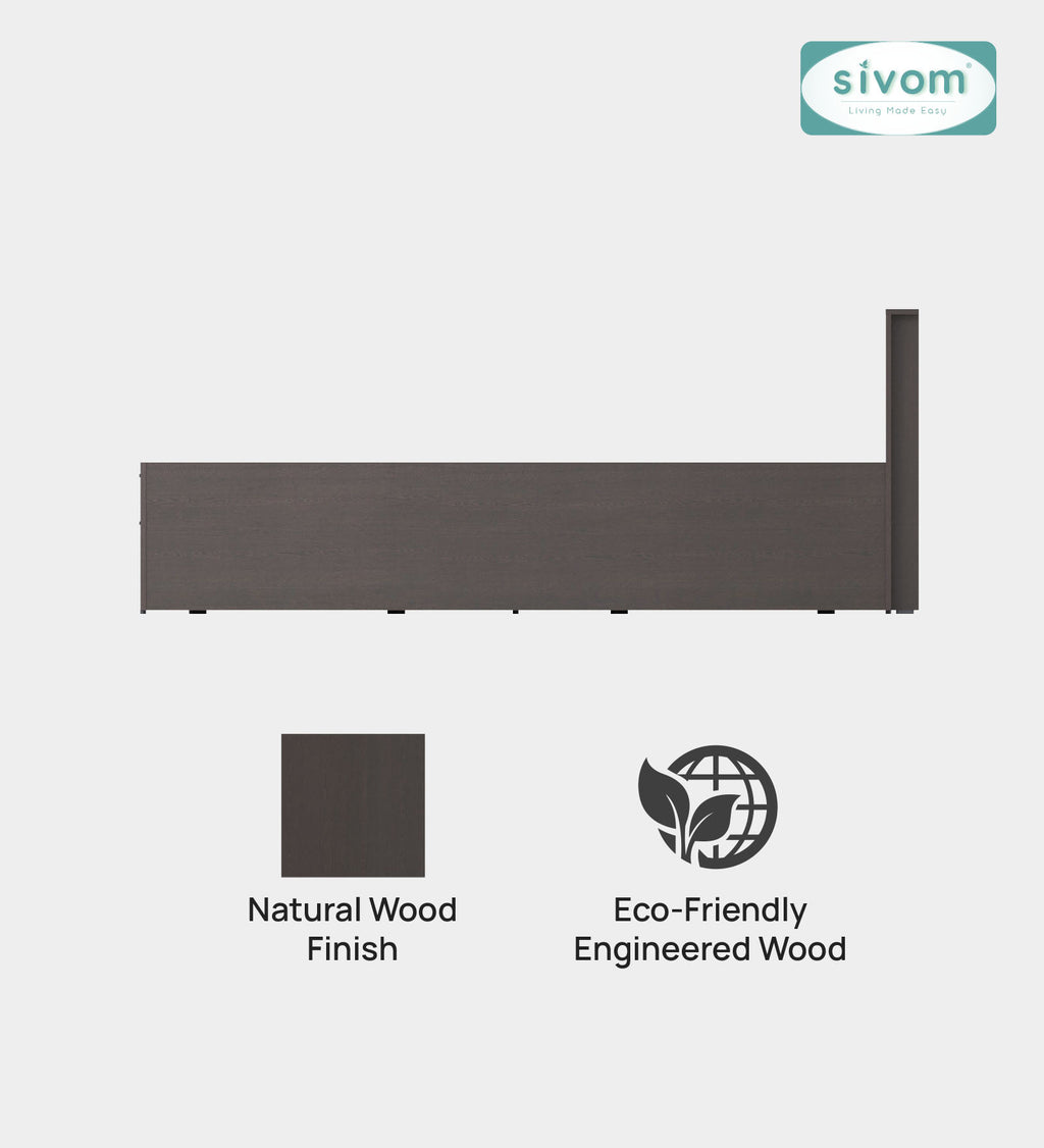 Sivom furniture SIVOM Sleepy Bed with Storage Engineered Wood King Bed Engineered Wood King Bed (Delivery Condition - Knock Down)
