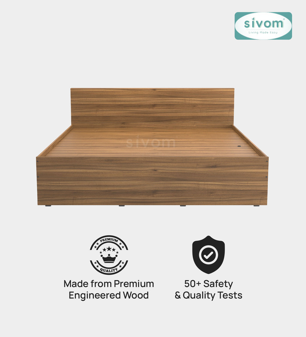Sivom SIVOM Sleepy Bed without Storage Engineered Wood King Bed Engineered Wood King Bed (Delivery Condition - Knock Down)
