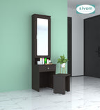 Sivom SIVOM Slumber Dressing Table with Stool Engineered Wood Dressing Table for Modern Homes | Elegant Design & Premium Finish