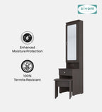 Sivom SIVOM Slumber Dressing Table with Stool Engineered Wood Dressing Table for Modern Homes | Elegant Design & Premium Finish
