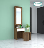 Sivom SIVOM Slumber Dressing Table with Stool Engineered Wood Dressing Table for Modern Homes | Elegant Design & Premium Finish