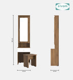 Sivom SIVOM Slumber Dressing Table with Stool Engineered Wood Dressing Table for Modern Homes | Elegant Design & Premium Finish