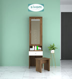 Sivom SIVOM Slumber Dressing Table with Stool Engineered Wood Dressing Table for Modern Homes | Elegant Design & Premium Finish