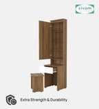 Sivom SIVOM Slumber Dressing Table with Stool Engineered Wood Dressing Table for Modern Homes | Elegant Design & Premium Finish
