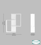 Sivom SIVOM ALEN Multipurpose Modular Wall Racks/Shelves/Organiser/Décor Particle Board Wall Shelf (Number of Shelves - 4, ) for Modern Homes | Elegant Design & Premium Finish