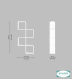 Sivom SIVOM AURA Multipurpose Modular Wall Racks/Shelves/Organiser/Décor Particle Board Wall Shelf (Number of Shelves - 7, ) for Modern Homes | Elegant Design & Premium Finish