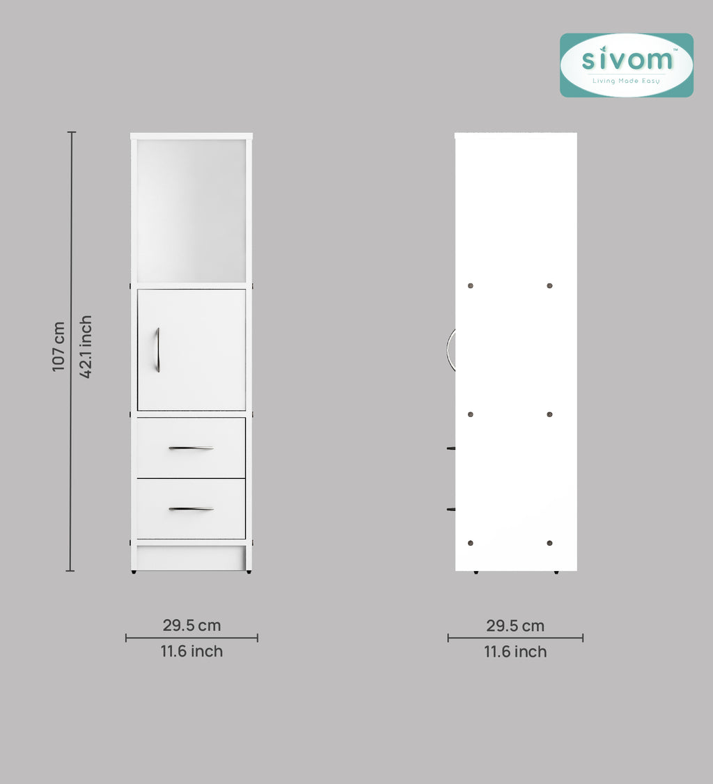 Sivom SIVOM Henry Multipurpose Storage Unit/ Engineered Wood Free Standing Cabinet for Modern Homes | Elegant Design & Premium Finish