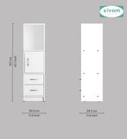 Sivom SIVOM Henry Multipurpose Storage Unit/ Engineered Wood Free Standing Cabinet for Modern Homes | Elegant Design & Premium Finish