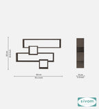 Sivom SIVOM CLAY Multipurpose Modular Wall Racks/Shelves/Organiser/Décor Particle Board Wall Shelf (Number of Shelves - 4, ) for Modern Homes | Elegant Design & Premium Finish