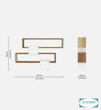 Sivom SIVOM CLAY Multipurpose Modular Wall Racks/Shelves/Organiser/Décor Particle Board Wall Shelf (Number of Shelves - 4, ) for Modern Homes | Elegant Design & Premium Finish