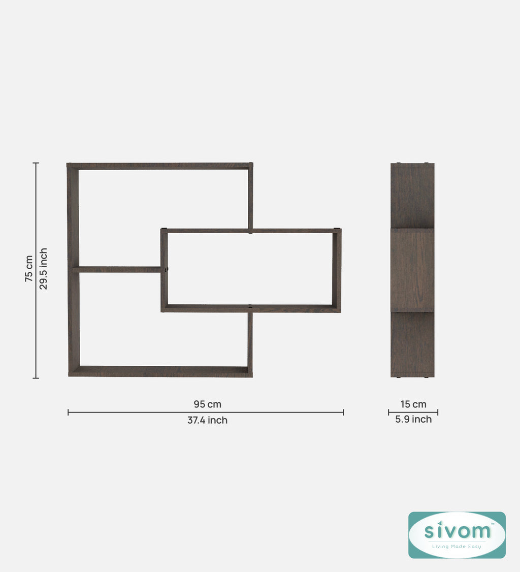Sivom SIVOM CRIP Multipurpose Modular Wall Racks/Shelves/Organiser/Décor Particle Board Wall Shelf (Number of Shelves - 5, ) for Modern Homes | Elegant Design & Premium Finish
