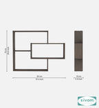 Sivom SIVOM CRIP Multipurpose Modular Wall Racks/Shelves/Organiser/Décor Particle Board Wall Shelf (Number of Shelves - 5, ) for Modern Homes | Elegant Design & Premium Finish