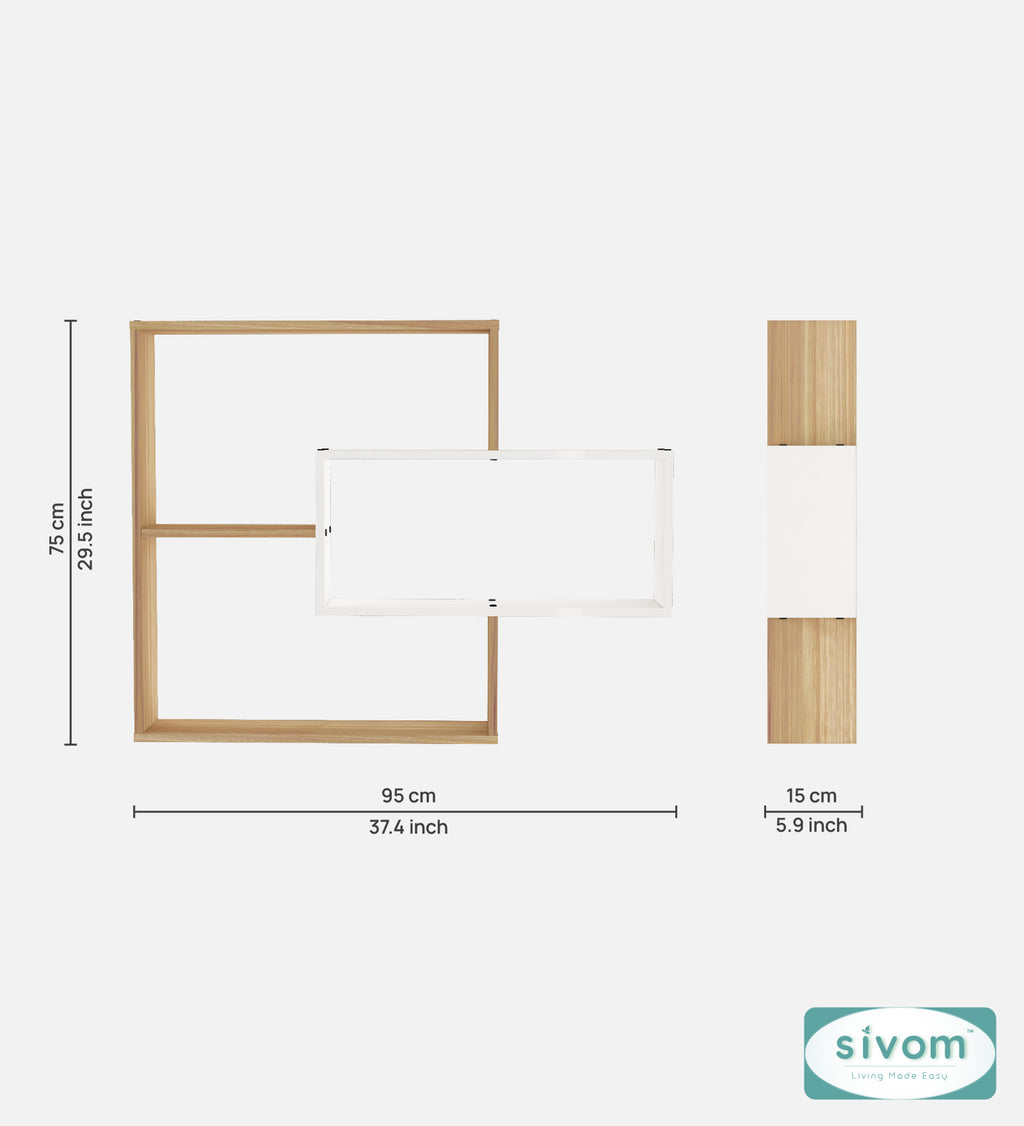 Sivom SIVOM CRIP Multipurpose Modular Wall Racks/Shelves/Organiser/Décor Particle Board Wall Shelf (Number of Shelves - 5, ) for Modern Homes | Elegant Design & Premium Finish