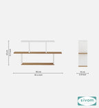 Sivom SIVOM ETHAN Multipurpose Modular Wall Racks/Shelves/Organiser/Décor Particle Board Wall Shelf (Number of Shelves - 5, ) for Modern Homes | Elegant Design & Premium Finish