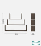 Sivom SIVOM KITE Multipurpose Modular Wall Racks/Shelves/Organiser/Décor Particle Board Wall Shelf (Number of Shelves - 3, ) for Modern Homes | Elegant Design & Premium Finish