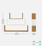 Sivom SIVOM KITE Multipurpose Modular Wall Racks/Shelves/Organiser/Décor Particle Board Wall Shelf (Number of Shelves - 3, ) for Modern Homes | Elegant Design & Premium Finish