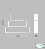 Sivom SIVOM KITE Multipurpose Modular Wall Racks/Shelves/Organiser/Décor Particle Board Wall Shelf (Number of Shelves - 3, ) for Modern Homes | Elegant Design & Premium Finish