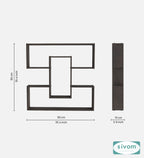 Sivom SIVOM MIZZ Multipurpose Modular Wall Racks/Shelves/Organiser/Décor Particle Board Wall Shelf (Number of Shelves - 6, ) for Modern Homes | Elegant Design & Premium Finish