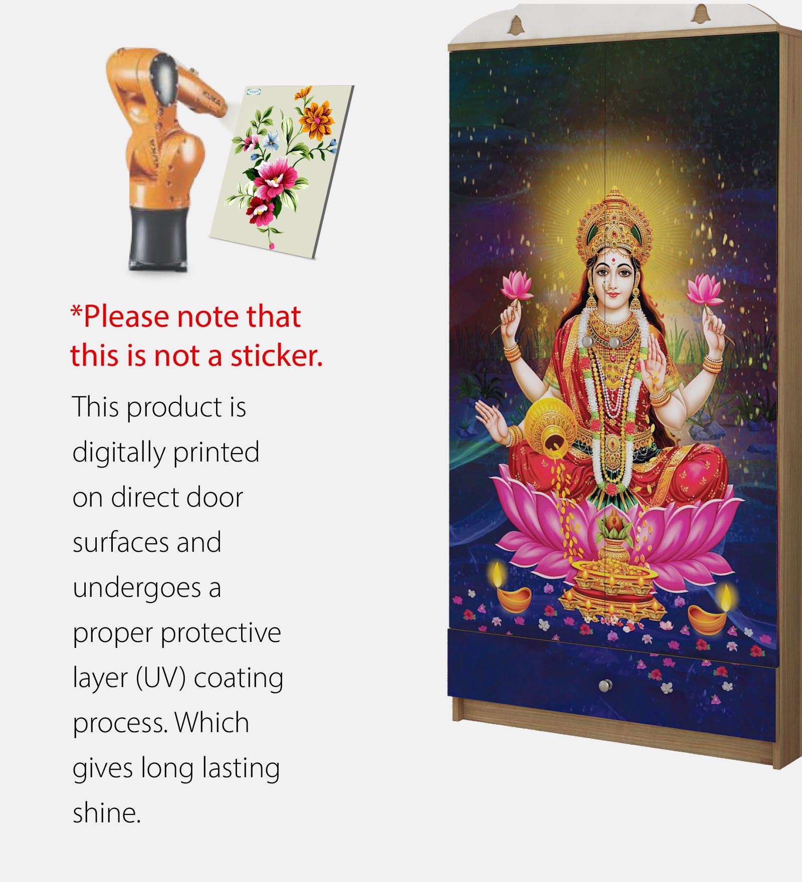 Sivom SIVOM Tempo Home Temple/Pooja Unit/Home Mandir/ Engineered Wood Home Temple (Height: 167, Knock Down) for Modern Homes | Elegant Design & Premium Finish