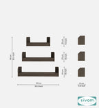 Sivom SIVOM REMI Multipurpose Modular Wall Racks/Shelves/Organiser/Décor Particle Board Wall Shelf (Number of Shelves - 3, ) for Modern Homes | Elegant Design & Premium Finish