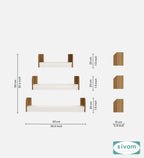 Sivom SIVOM REMI Multipurpose Modular Wall Racks/Shelves/Organiser/Décor Particle Board Wall Shelf (Number of Shelves - 3, ) for Modern Homes | Elegant Design & Premium Finish