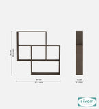 Sivom SIVOM RETICA Multipurpose Modular Wall Racks/Shelves/Organiser/Décor Particle Board Wall Shelf (Number of Shelves - 5, ) for Modern Homes | Elegant Design & Premium Finish